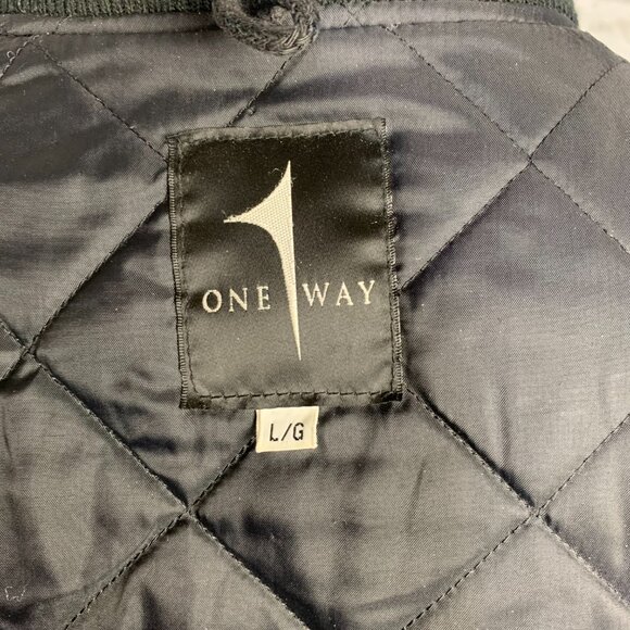 Vintage Varsity Bomber Jacket Mens L Black Wool Leather Letterman National Post - Picture 9 of 15